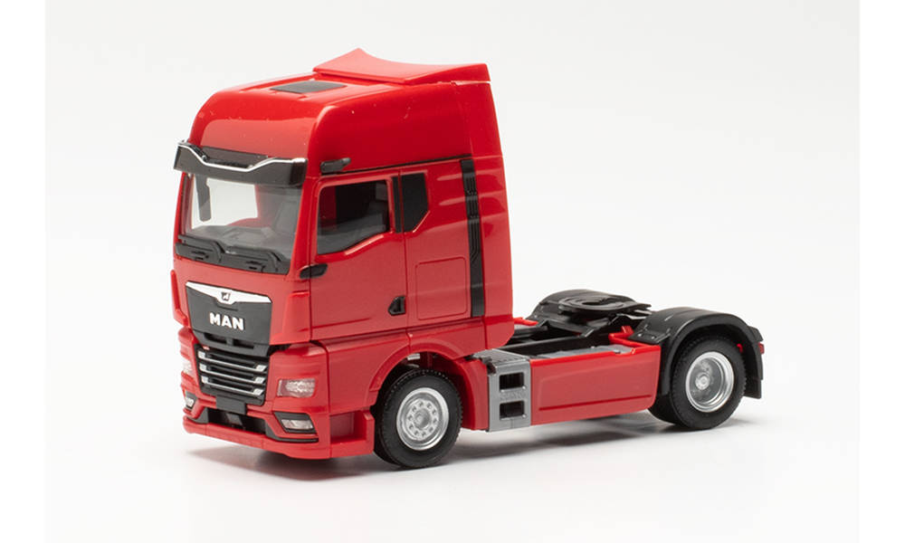 Herpa : MAN TGX GX ZUGMASCHINE MIT SPIEGELKAMERAS, ROT