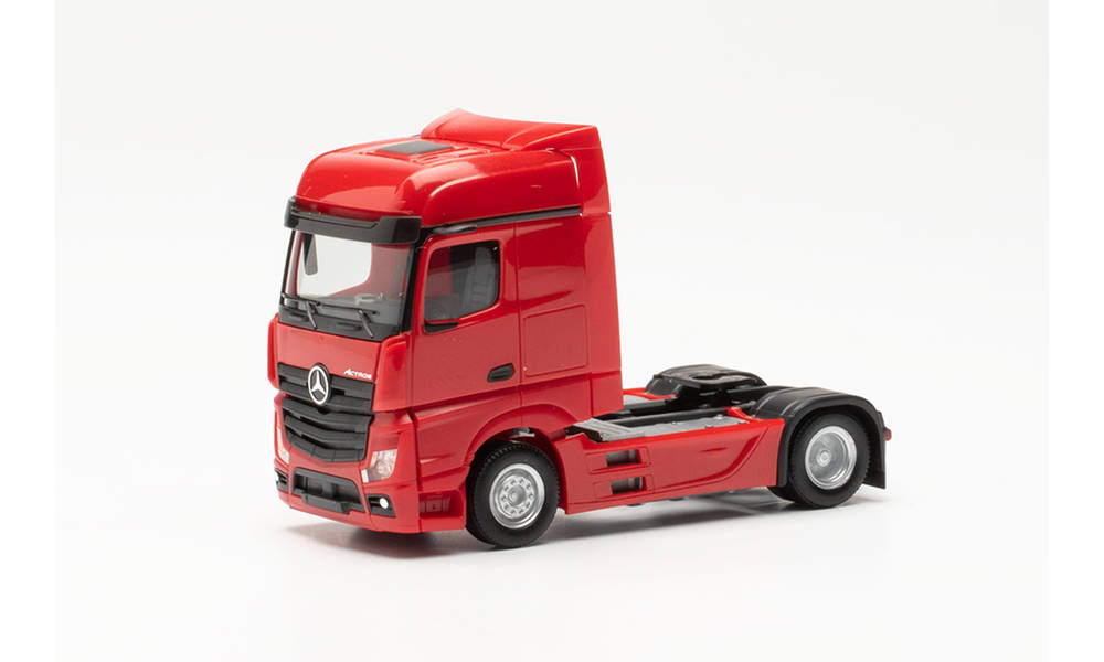 Herpa : MERCEDES-BENZ ACTROS `18 BIGSPACE ZUGMASCHINE, ROT