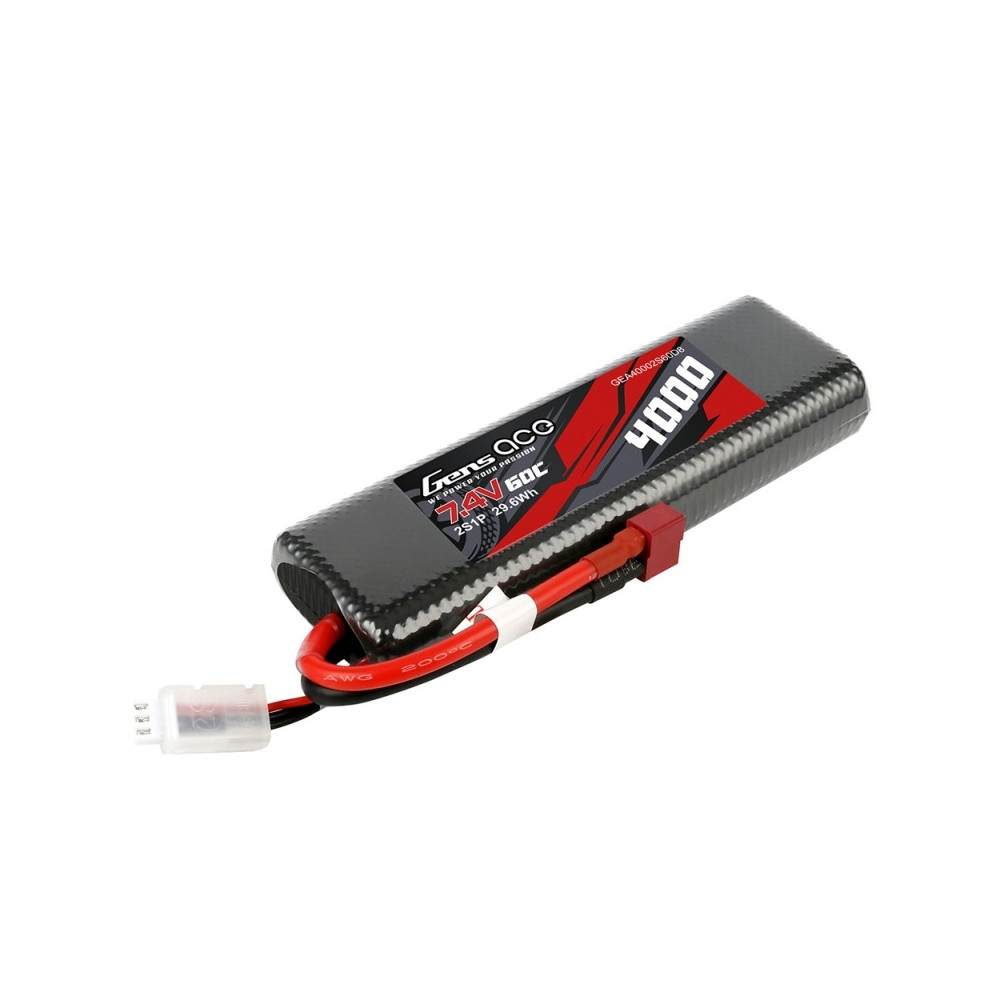 Gens ACE Lipo 7.4V (2S) - 4000Mah 60C (Dean-Plug)