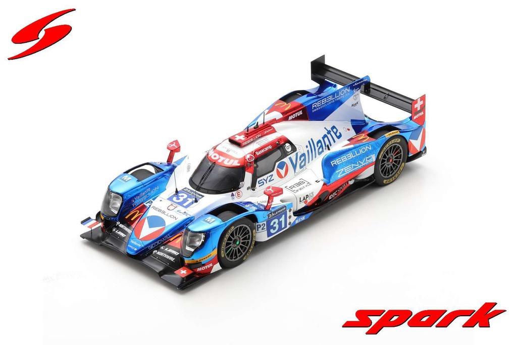 ORECA 07- Gibson No.31- Vaillante Rebellion 14ème LMP2 - 16ème 24H Le Mans 2017 N. Prost - J. Canal - B. Senna avec vitrine