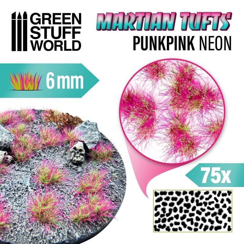 Green Stuff : Martian Tufts Punkpink Neon │6mm [75pcs]