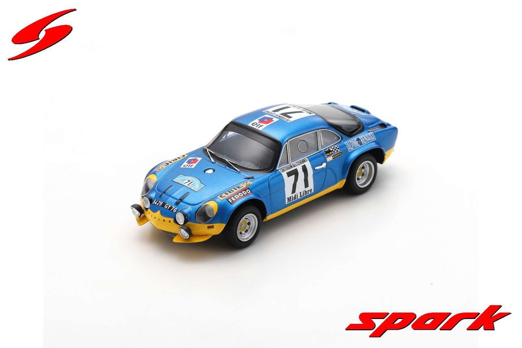 Alpine A110 No.71 Vainqueur Critérium des Cévennes 1971 B. Darniche - A. Mahé