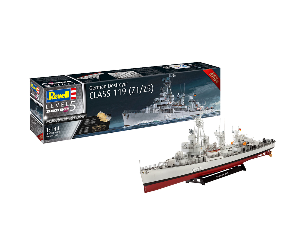 Revell : German Destroyer Class 119 (Z1/Z5) │ Platinium Edition