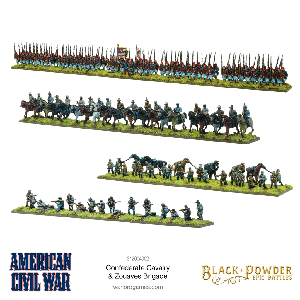 Black Powder Epic : Confederate Cavalry & Zouaves Brigade