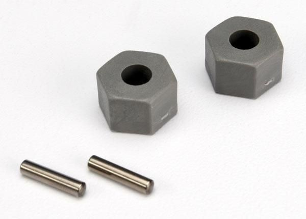 Traxxas : Wheel hubs, hex (tall offset, Rustler/Stampede front)