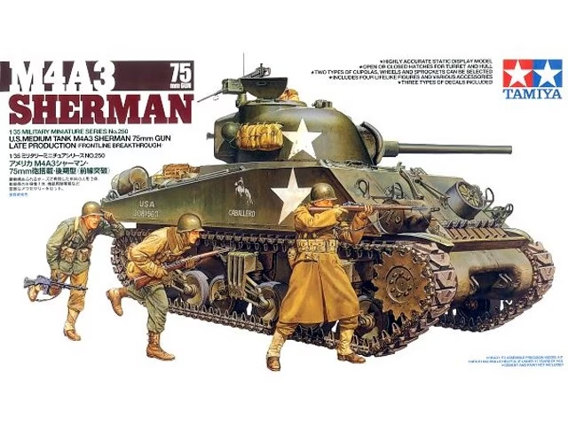 Tamiya : U.S. Medium Tank M4A3 Sherman 75mm Gun