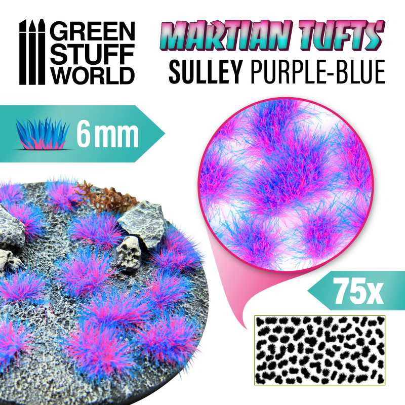 Green Stuff : Martian Tufts - Sulley Purple Blue │6mm [75pcs]