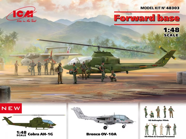 ICM : Forward Base Bell AH-1 Cobra + OV-10 Bronco