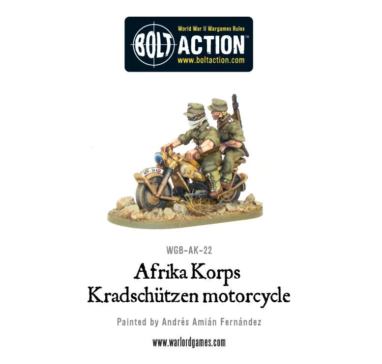 Boltaction : Afrika Korps Kradschutzen motorcycle