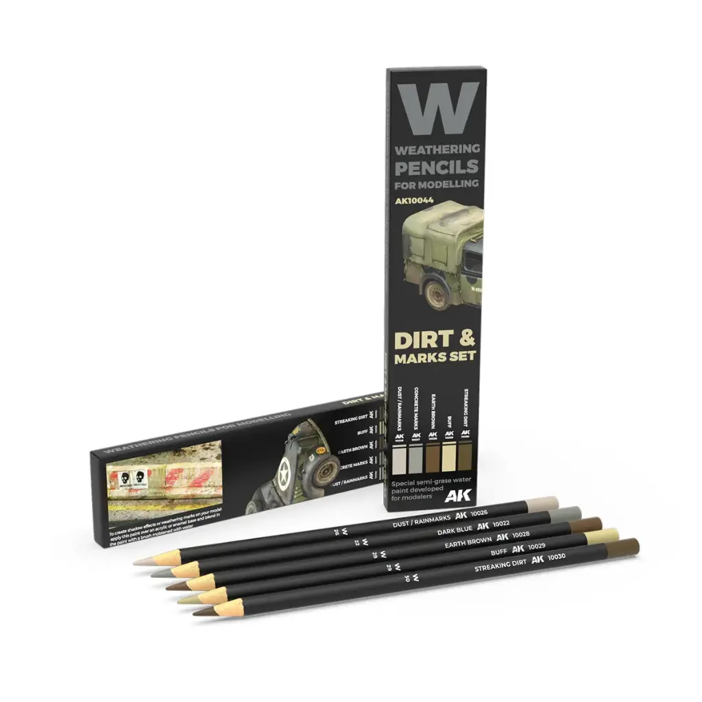 Ak :  Dirt & Marks │ Crayon de Weathering (5Pcs) 