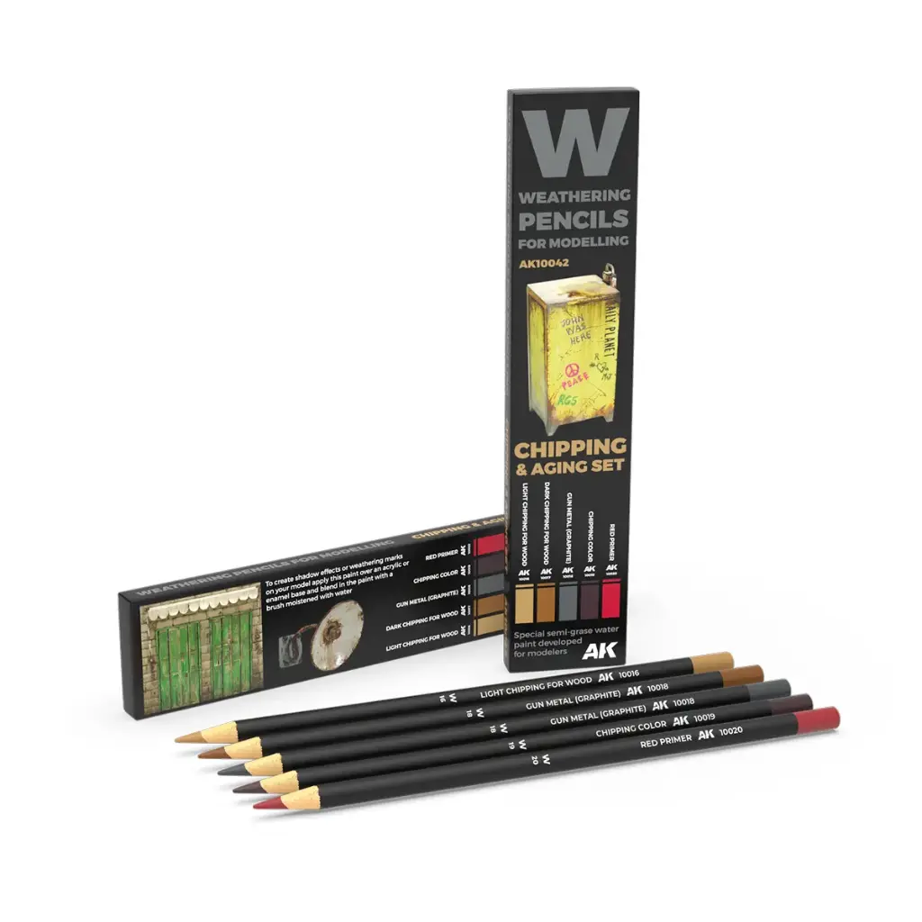 Ak : Chipping & Aging Set │ Crayon de Weathering (5Pcs)