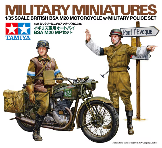 Tamiya : British BSA M20 Motorcycle w/Military Police 