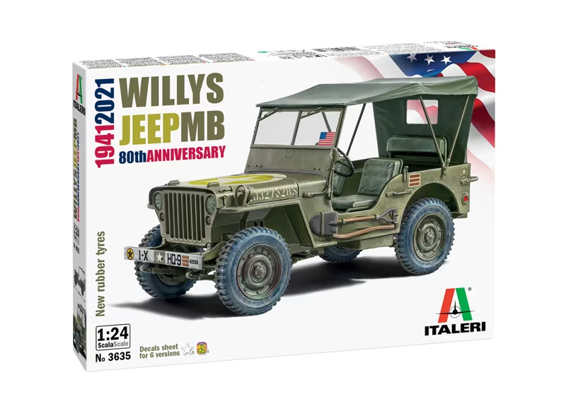 Italeri : Willys Jeep MB 80th Anniversary 1941-2021