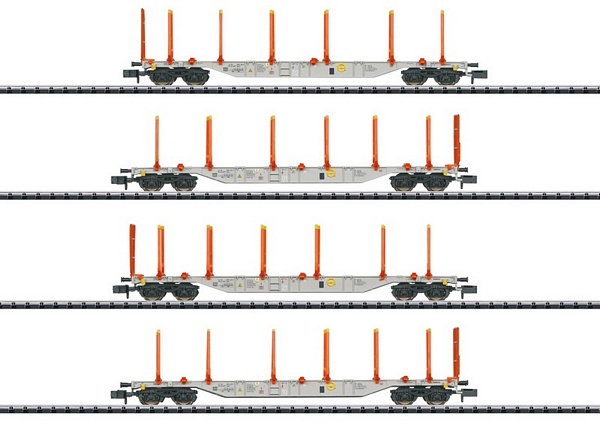 Minitrix :Coffret de wagons plats KLV