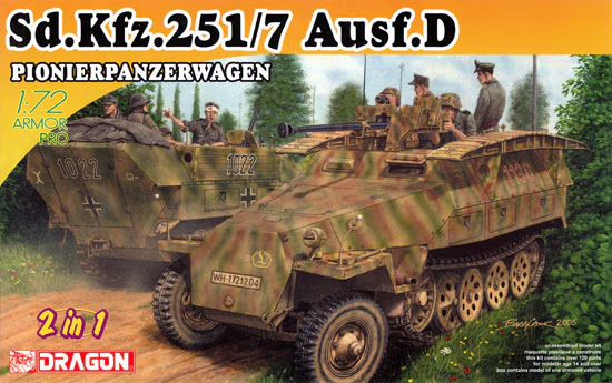 Dragon : 2 in 1 Sd.Kfz. 251/7 Ausf. D mittlerer Pionierpanzerwagen (w/2,8cm sPzB 41)