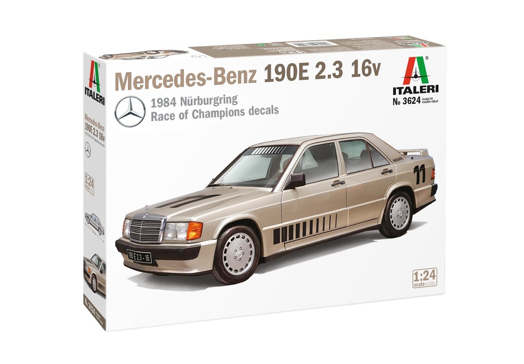 Italeri : Mercedes Benz 190E 2.3 16v │1984 Nurburgring Race of Champions Decals w/Japanese Instructions