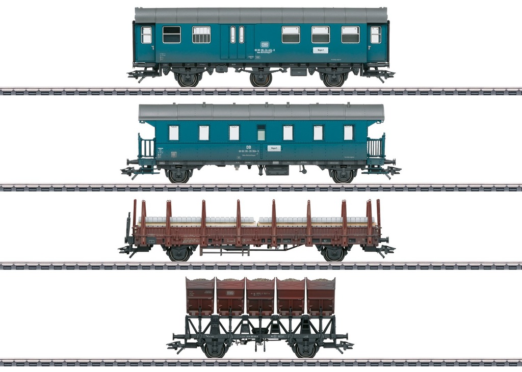 Marklin : COFFRET DE WAGONS TRAIN DE CHANTIER