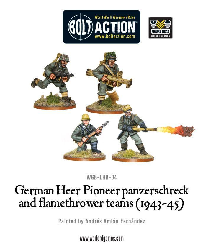 Bolt Action : German Heer Pioneer Panzerschrek & Flamethrower Teams