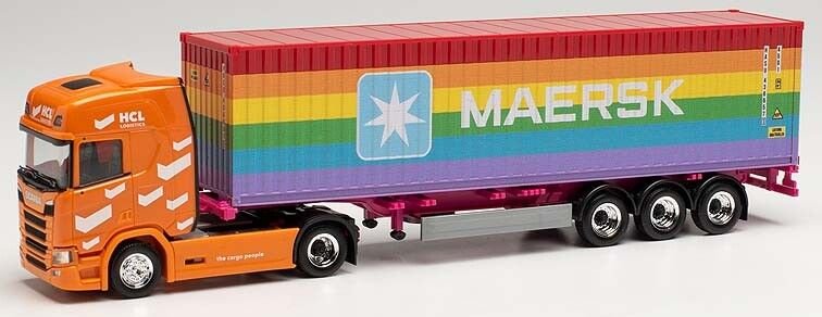 Scania CR20 C.Sz.  HCL Logistics/40 ft. Maersk Rainbow 