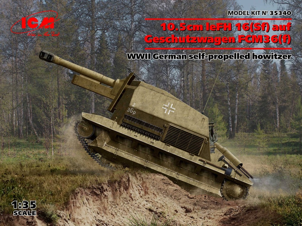 LEFH 16 (sf) 10.5cm ausf geschutzwagen fcm36(f)