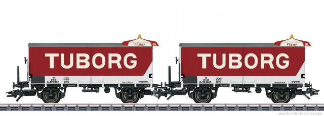 Marklin :Set de deux wagons tuborg + figurines