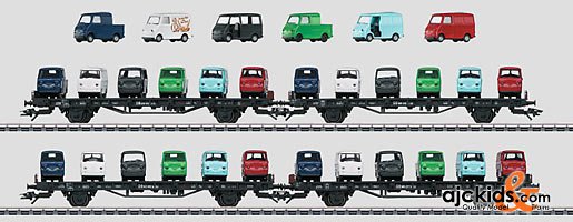 Marklin : SET DE 4 WAGONS TRANSPORT DE VOITURES