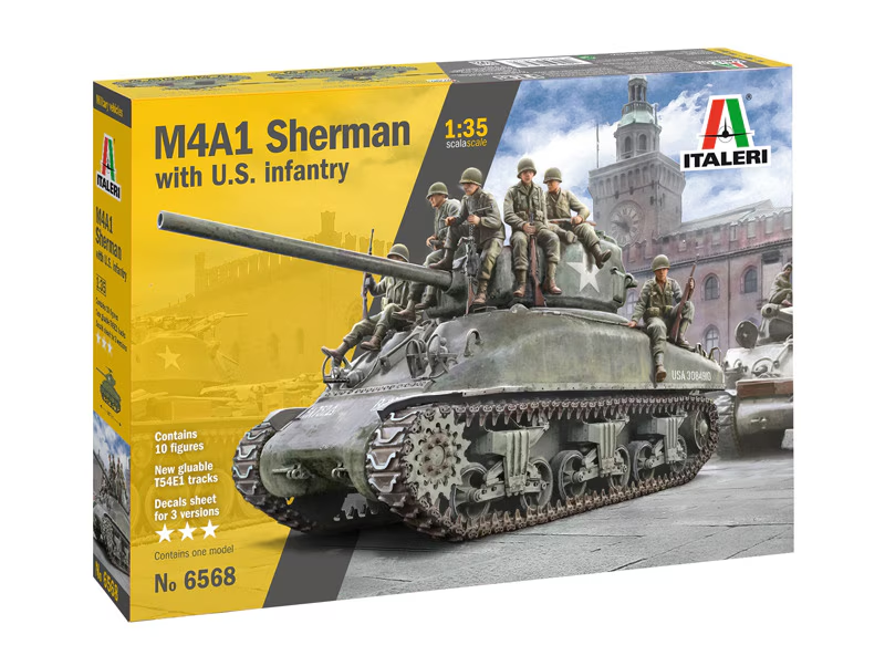 Italeri : M4A1 Sherman with US Infantry