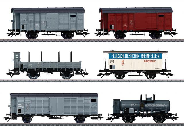 Marklin : COFFRET 6 WAGONS MARCHANDISES KOFFERLI