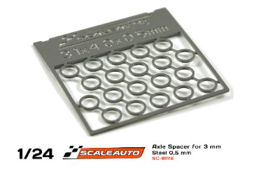 Scaleauto : Spacers 0.5mm axe de 3mm 