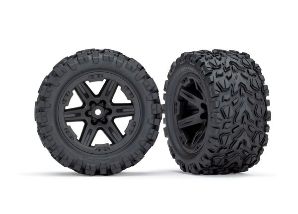 Traxxas : Pneu Talon EXT sur Jante RXT Black (2.8') TSM Rated - HEX 12mm │ 4WD [Front/Rear] 2WD [Rear]