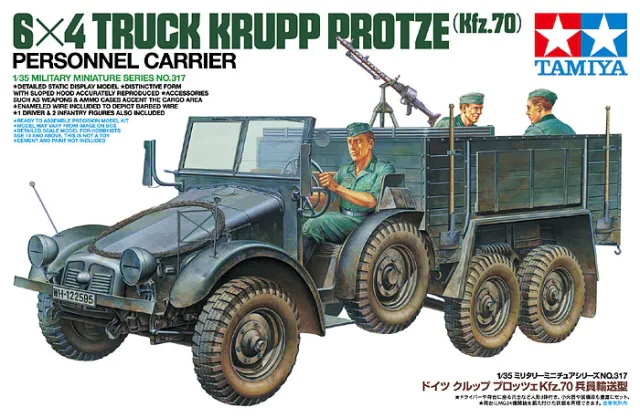 6X4 Truck Krupp Protze - (Kfz. 70) Personnel Carrier