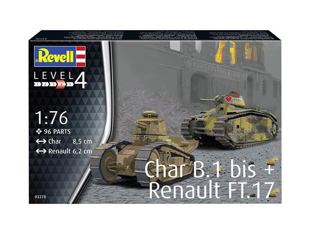 Revell : Char b.1 bis & Renault FT.17