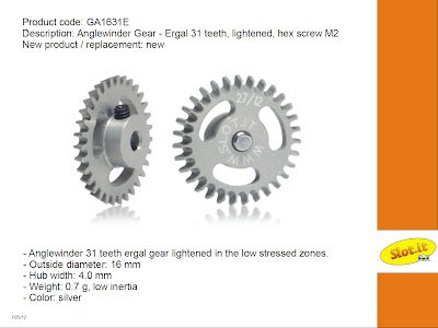 Slot.it : Pignon Ergal Anglewinder Z31