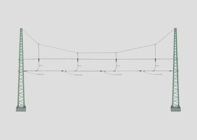 Ensemble de suspension de caténaire pour 4 vois