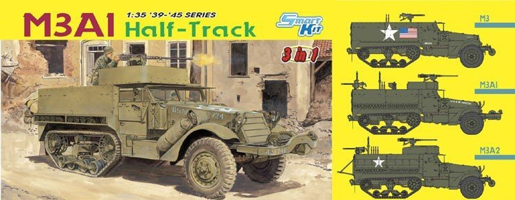 Dragon : M3A1 HALF-TRACK (3 IN 1) D-Day Normandy