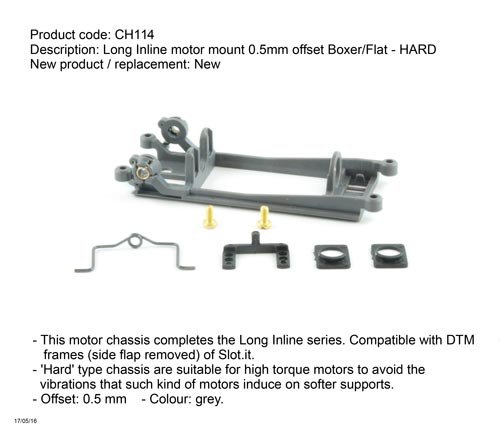 Support moteur long inline 0.5mm offset hard