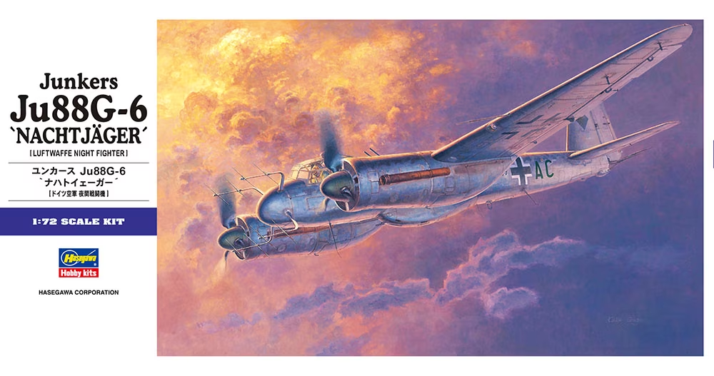 Hasegawa : Junkers Ju88G-6 `Nachtjäger´ │Luftwaffe Night Fighter