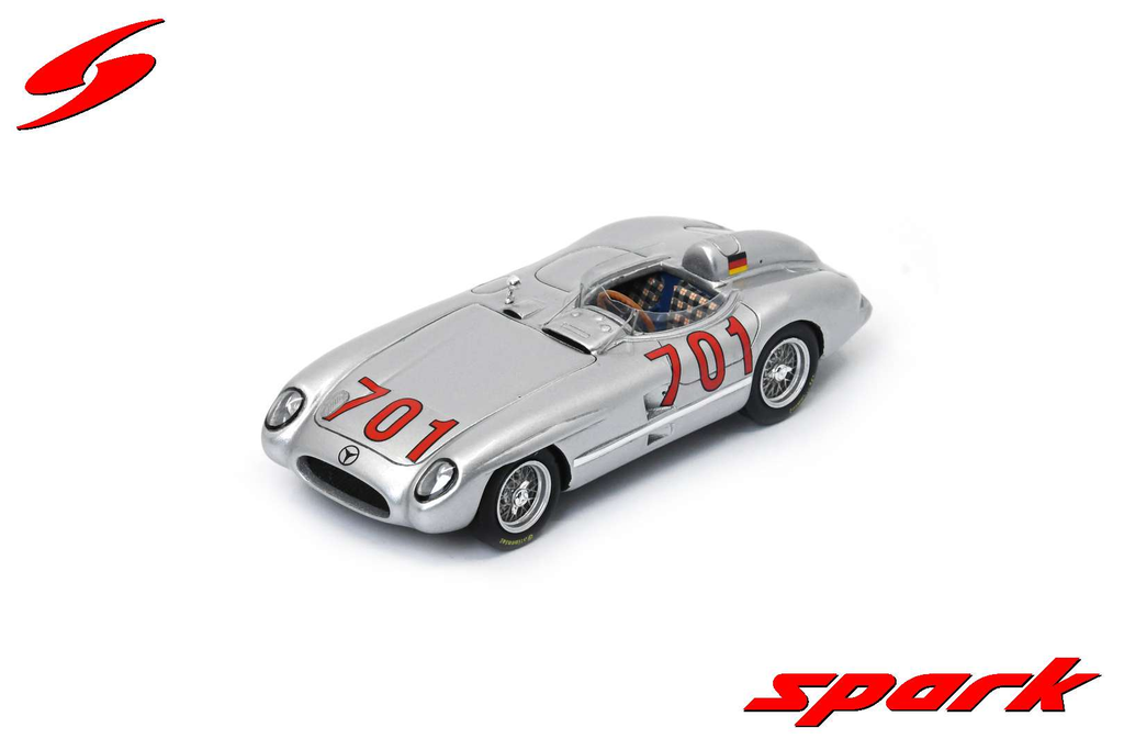 Spark : Mercedes 300 SLR │ #701 Mille Miglia 1955 - K. Kling (mono posto W21 6171)