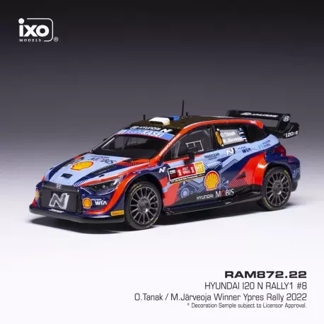 Ixo Models : Hyundai i20 N Rally1 │ #8 - Rallye Ypres 2022 - Tanak - Jarveoja