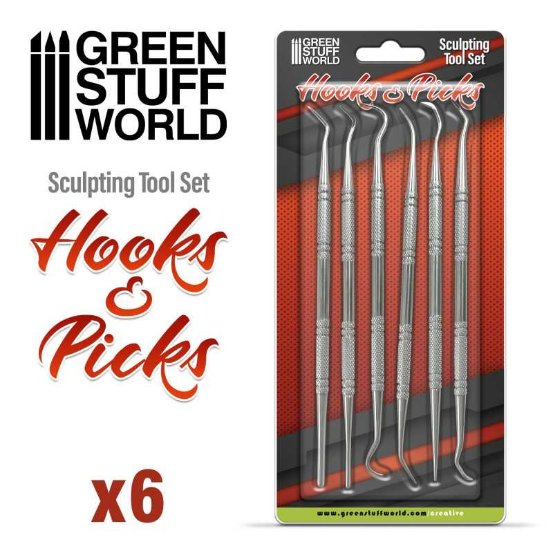 Green Stuff : Set d'outils de sculpture (6pcs)