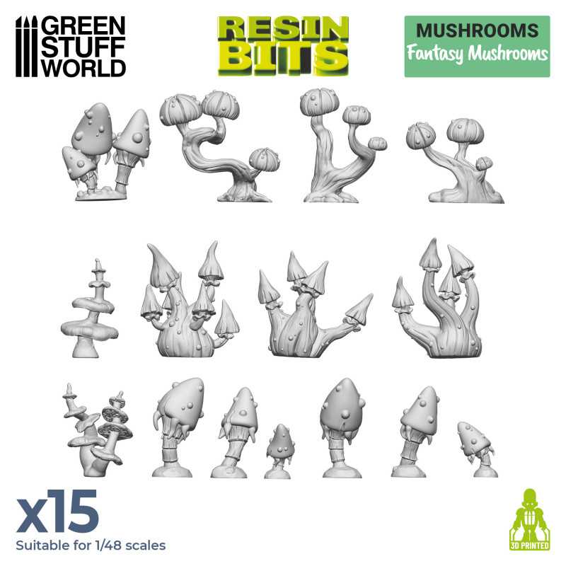 Green Stuff : Champignons Fantaisie │ Resin BIts