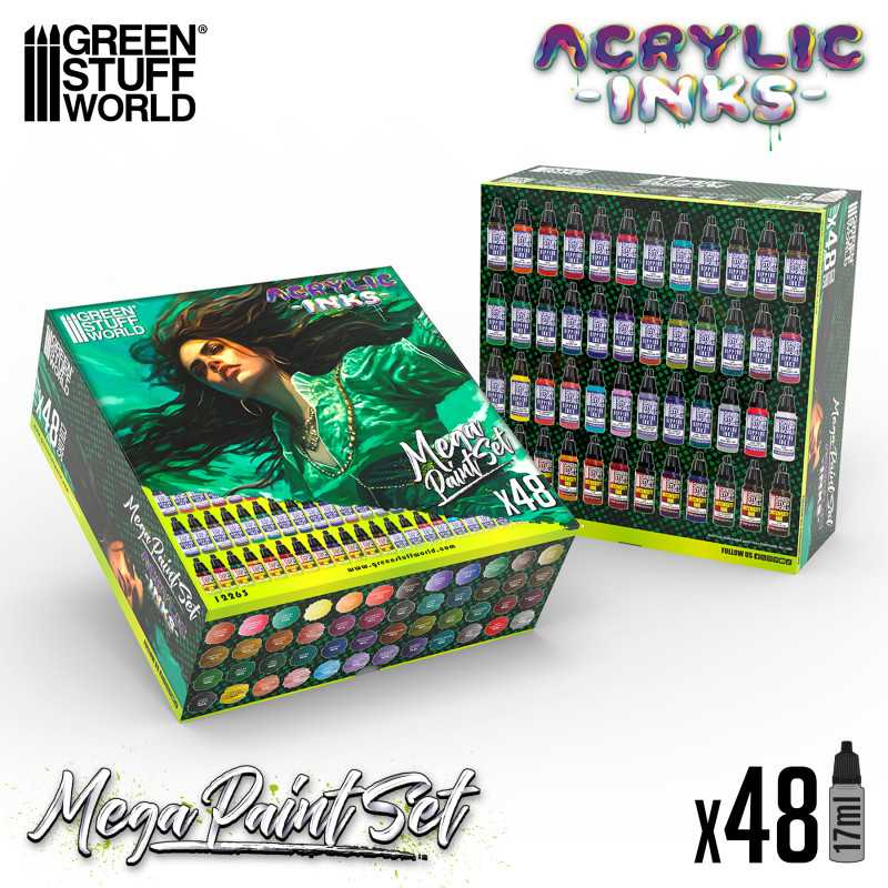 Green Stuff : Mega Paint Set │ Acryliques Inks