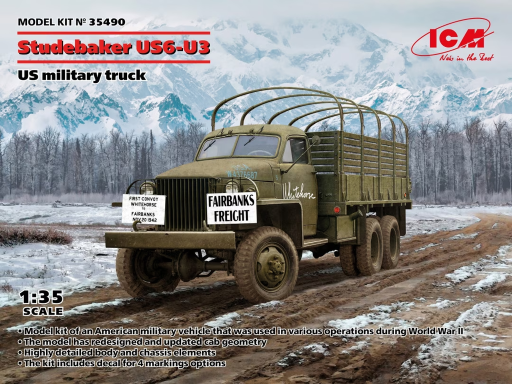 ICM : US military truck Studebaker US-6-U3