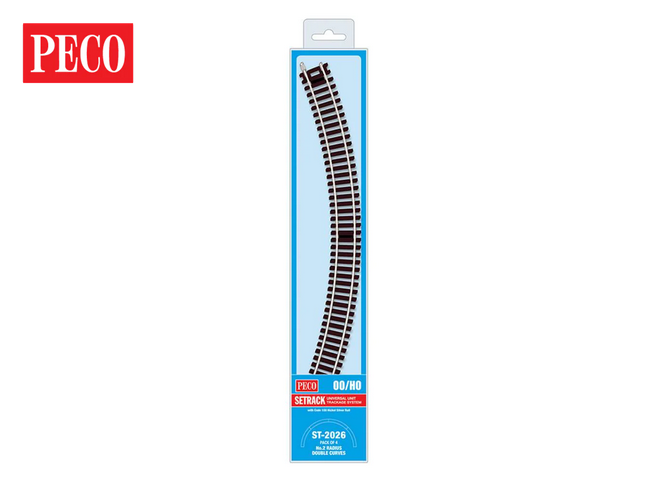 Peco : Rail Courbe R2 Double courbe R=438mm (4pcs) Code 100