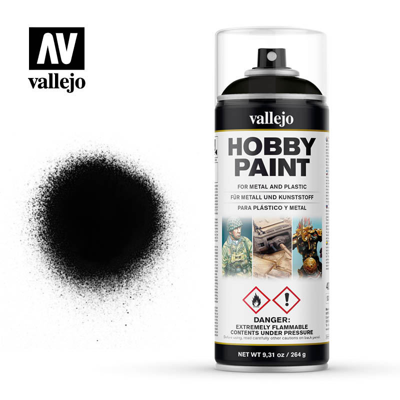 Vallejo : Spray Primer Noir - 400ml