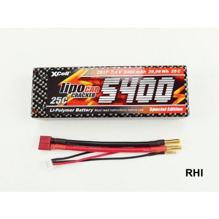 Lipo Car Cracker Pack Lipo 7.4V (2S) - 5400Mah 25C (Dean-Plug)