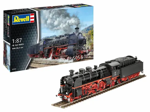 Revell : Locomotive de train express BR18 505 avec tender 2'3' T38 