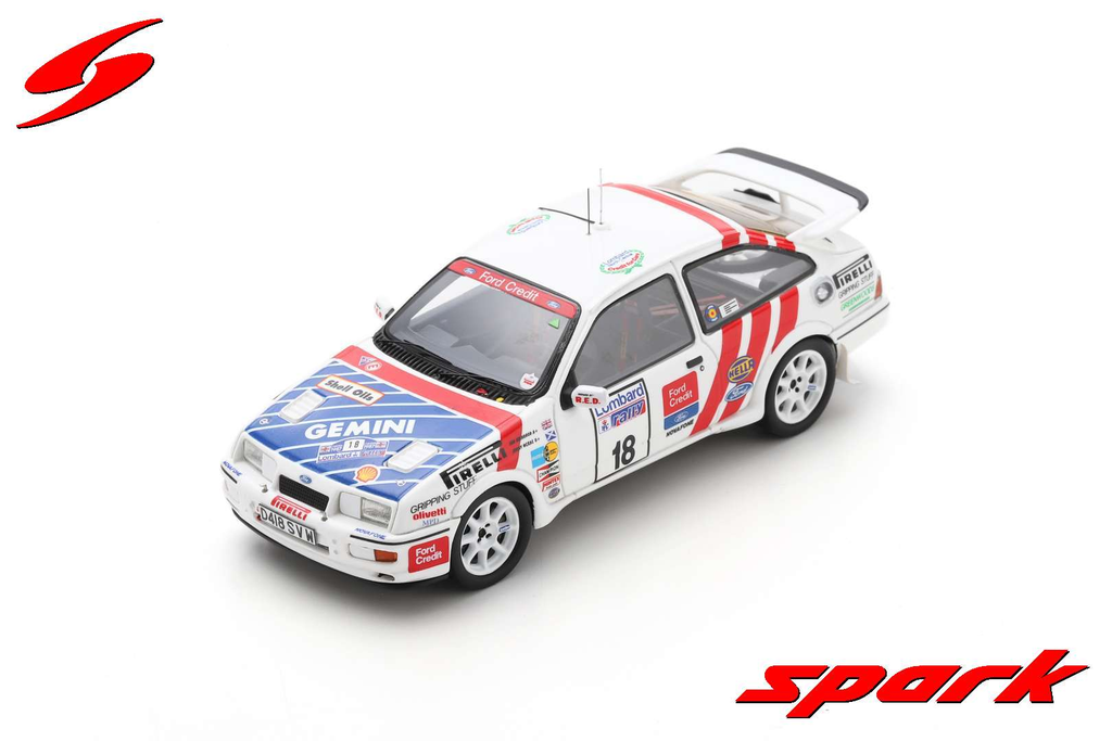 spark model : FORD SIERRA RS COSWORTH NO.18 3RD LOMBARD RAC RALLY 1987 J. MCRAE - I. GRINDROD