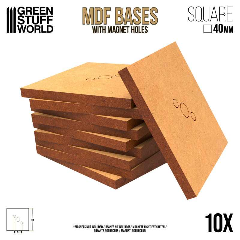 Green Stuff : Socle Carré MDF 40x40mm [10pcs]