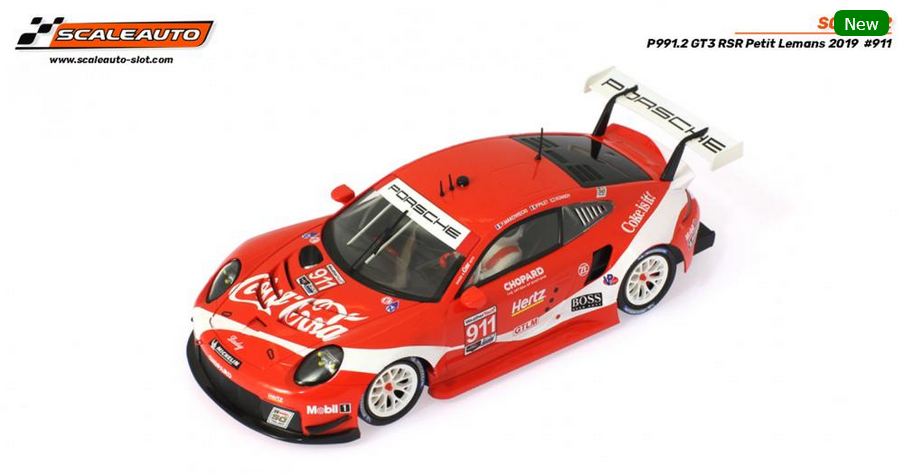 Scaleauto : P991.2 GT3 RSR Petit Lemans 2019 #911 Coca-Cola